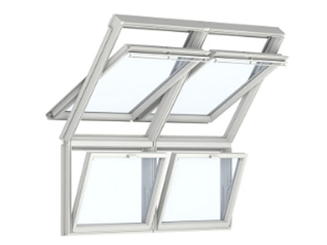 Kombinacije krovnih i vertikalnih prozora